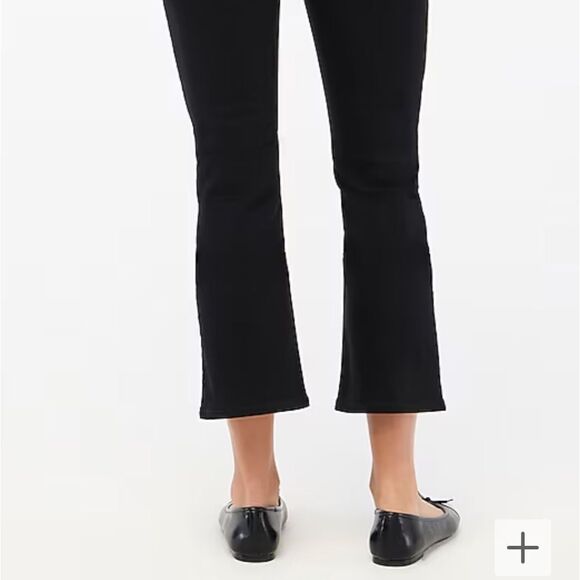 J. Crew Factory Flare crop black jean in all-day stretch - Picture 3 of 5